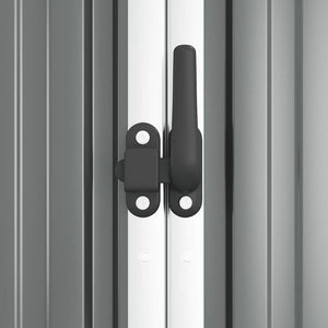 Capanno per Attrezzi-Casetta da Giardino Grigio 161x89x161 cm in Acciaio Zincato