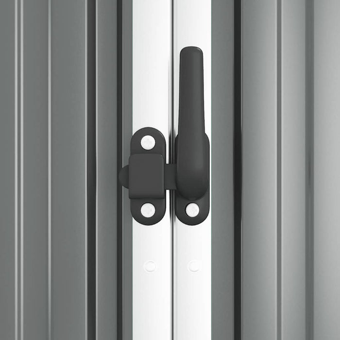 Capanno per Attrezzi-Casetta da Giardino Grigio 161x89x161 cm in Acciaio Zincato