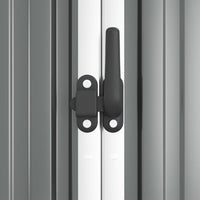 Casetta da giardino casetta per capanni casetta per riporre gli attrezzi casetta per esterni robusta 161 x 89 x 161 cm acciaio zincato grigio 02_0022415