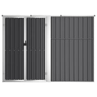 Capanno per Attrezzi Antracite 225x89x161 cm Acciaio Zincato