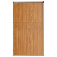 Capanno per Attrezzi Marrone 225x89x161 cm Acciaio Zincato