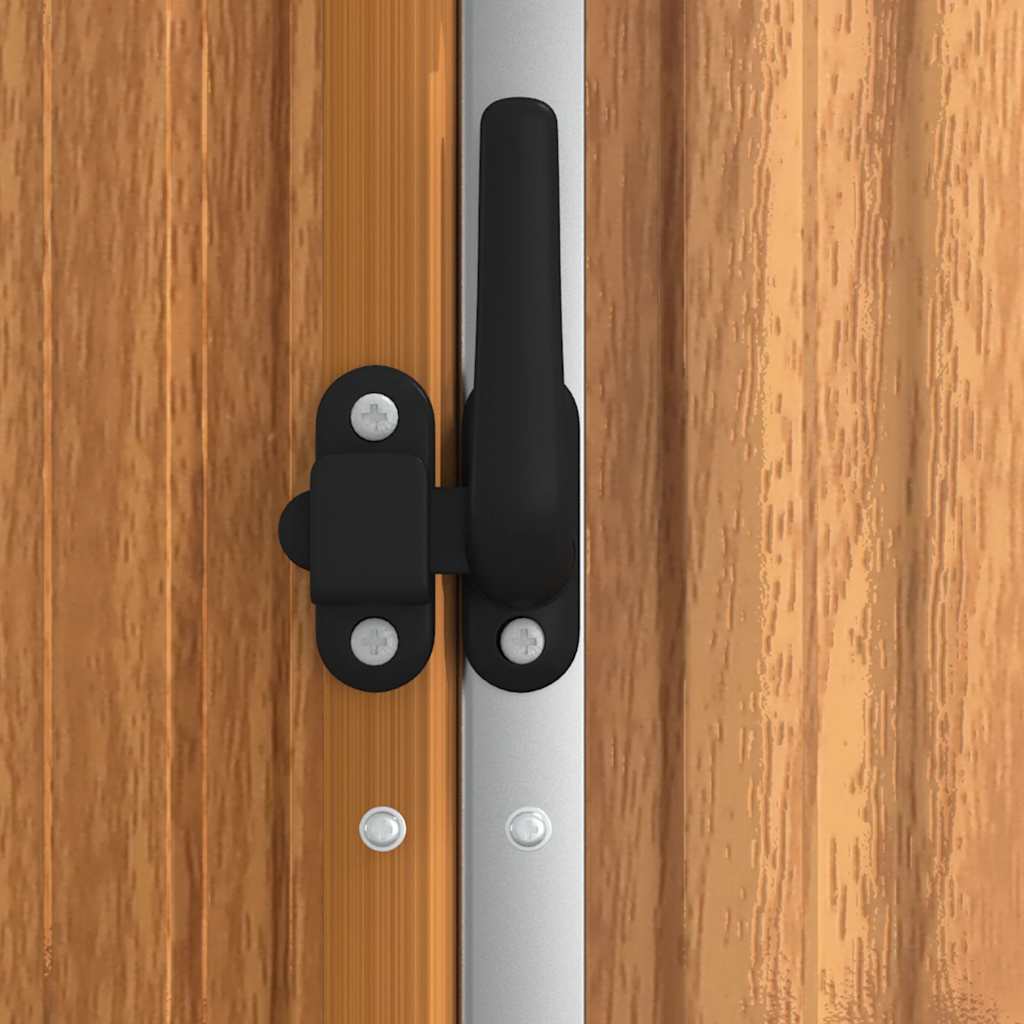 Capanno per Attrezzi-Casetta da Giardino Marrone 225x89x161 cm in Acciaio Zincato