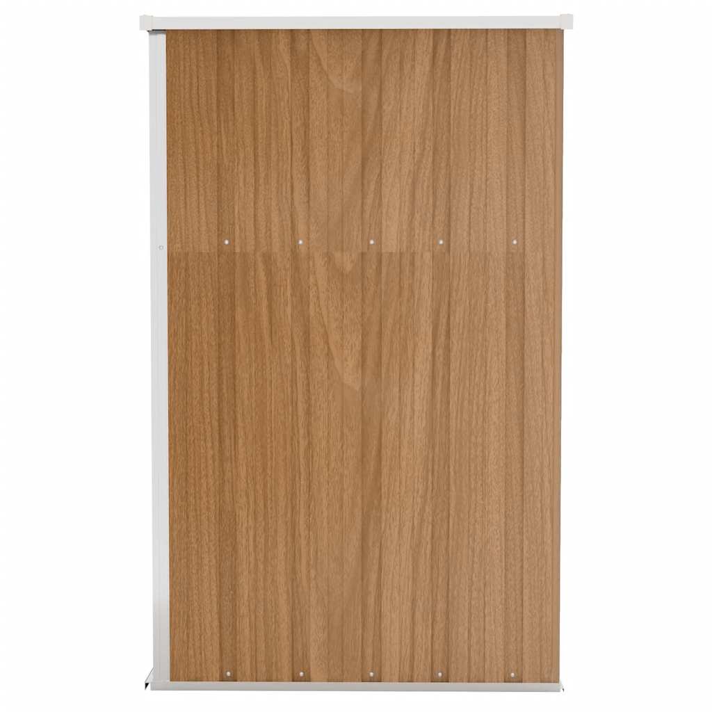 Capanno Giardino a Parete Marrone 118x100x178cm Acciaio Zincato
