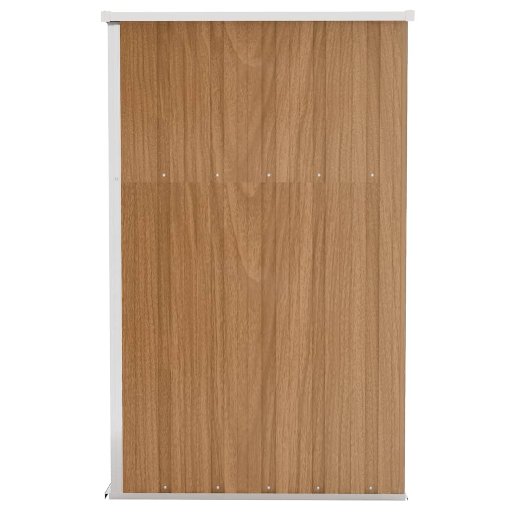 Capanno Giardino a Parete Marrone 118x100x178cm Acciaio Zincato 316220