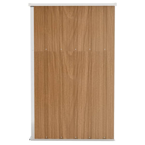 Casetta da giardino a parete 118 x 100 x 178 cm in acciaio zincato marrone 02_0044057