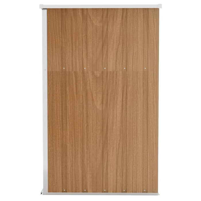 Casetta da giardino a parete 118 x 100 x 178 cm in acciaio zincato marrone 02_0044057