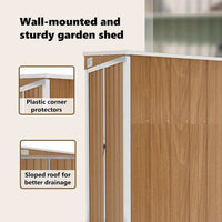 Capanno Giardino a Parete Marrone 118x100x178cm Acciaio Zincato 316220