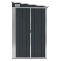 Capanno da Giardino-Casetta da Giardino a Parete Antracite 118x194x178 cm Acciaio