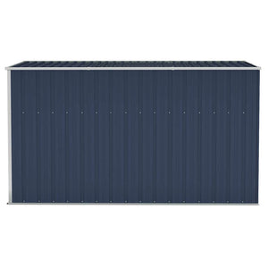 Capanno da Giardino a Parete Antracite 118x288x178 cm Acciaio