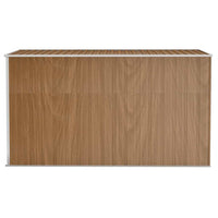 Capanno Giardino a Parete Marrone 118x288x178cm Acciaio Zincato