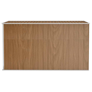 Capanno Giardino a Parete Marrone 118x288x178cm Acciaio Zincato
