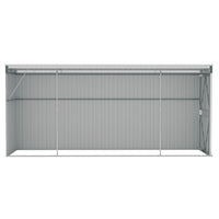 Capanno Giardino a Parete Verde 118x382x178 cm Acciaio Zincato 316229