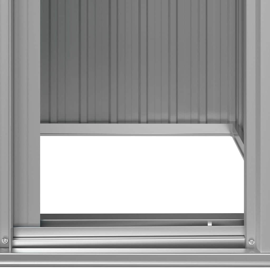 Capanno da Giardino-Casetta da Giardino Grigio 126x97,5x177 cm Acciaio Zincato