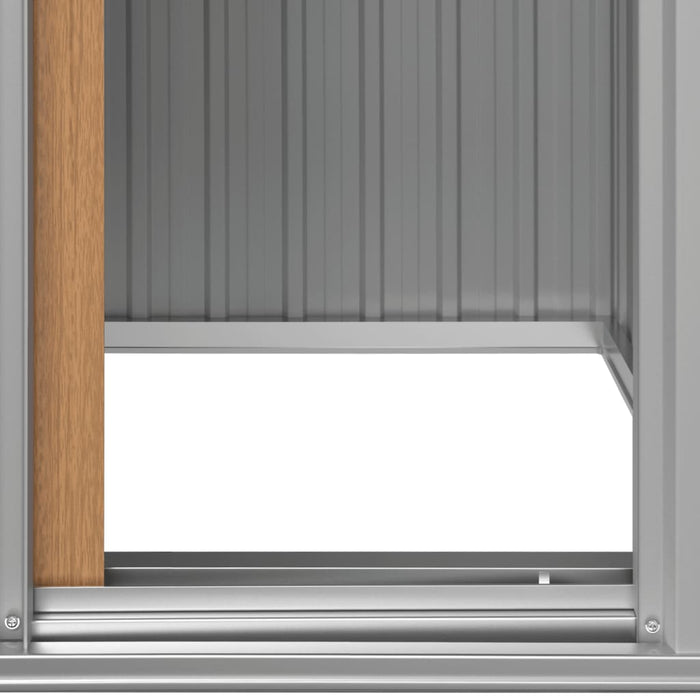 Casetta da giardino marrone 126x97,5x177 cm in acciaio zincato 316236