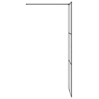 Parete Doccia Walk-in in Vetro Trasparente ESG Nera 80x195 cm cod mxl 48378