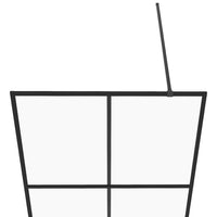 Parete per Doccia Walk-in Vetro Trasparente ESG 90x195 cm Nera 151024
