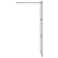 Parete per Doccia Walk-in Vetro Trasparente ESG 90x195 cm Nera cod mxl 39301