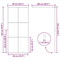 Parete per Doccia Walk-in Vetro Trasparente ESG 90x195 cm Nera 151024