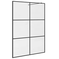 Parete per Doccia Walk-in Vetro Trasparente ESG 140x195cm Nera