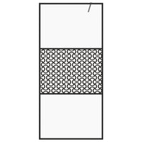 Parete doccia con parete divisoria vasca in vetro accessorio bagno parete divisoria doccia interno casa ESG 100x195 cm trasparente nero 02_0002151
