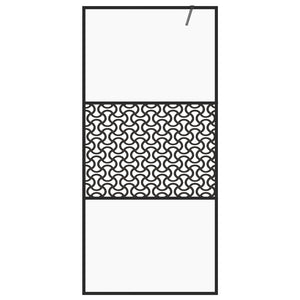 Parete doccia con parete divisoria vasca in vetro accessorio bagno parete divisoria doccia interno casa ESG 100x195 cm trasparente nero 02_0002151