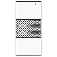 Parete per Doccia Walk-in Vetro Trasparente ESG 115x195cm Nera cod mxl 41177