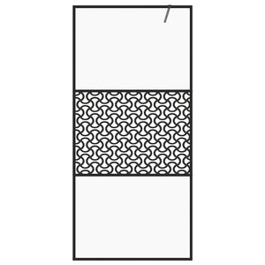 Parete per Doccia Walk-in Vetro Trasparente ESG 115x195cm Nera cod mxl 41177
