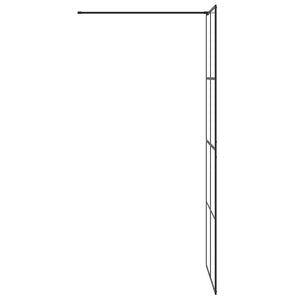 Parete per Doccia Walk-in Vetro Trasparente ESG 80x195 cm Nera cod mxl 48643