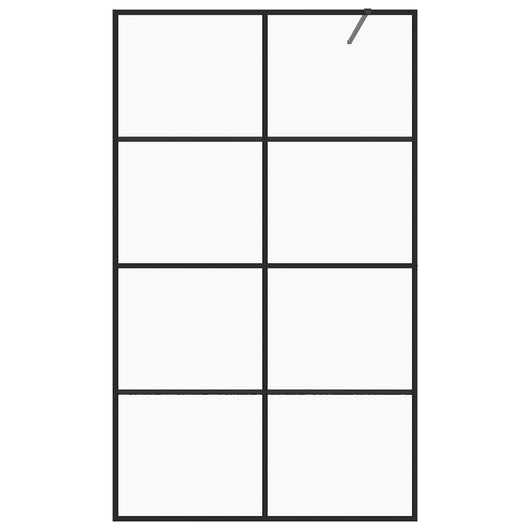 Parete doccia con parete divisoria vasca in vetro accessorio bagno parete divisoria doccia interno casa ESG trasparente 100 x1 95 cm nero 02_0002156