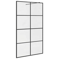 Parete per Doccia Walk-in Vetro Trasparente ESG 115x195cm Nera cod mxl 69378
