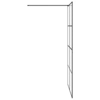 Parete per Doccia Walk-in Vetro Trasparente ESG 115x195cm Nera cod mxl 69378
