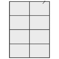 Parete Doccia Walk-in in Vetro Trasparente ESG 140x195cm Nera cod mxl 49143