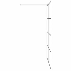Parete Doccia Walk-in in Vetro Trasparente ESG 140x195cm Nera cod mxl 49143