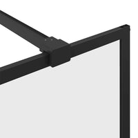 Parete Doccia Walk-in in Vetro Trasparente ESG 140x195cm Nera 151037