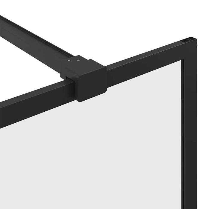 Parete Doccia Walk-in in Vetro Trasparente ESG 140x195cm Nera 151037