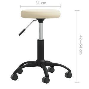 Sedia Girevole da Ufficio Crema in Velluto