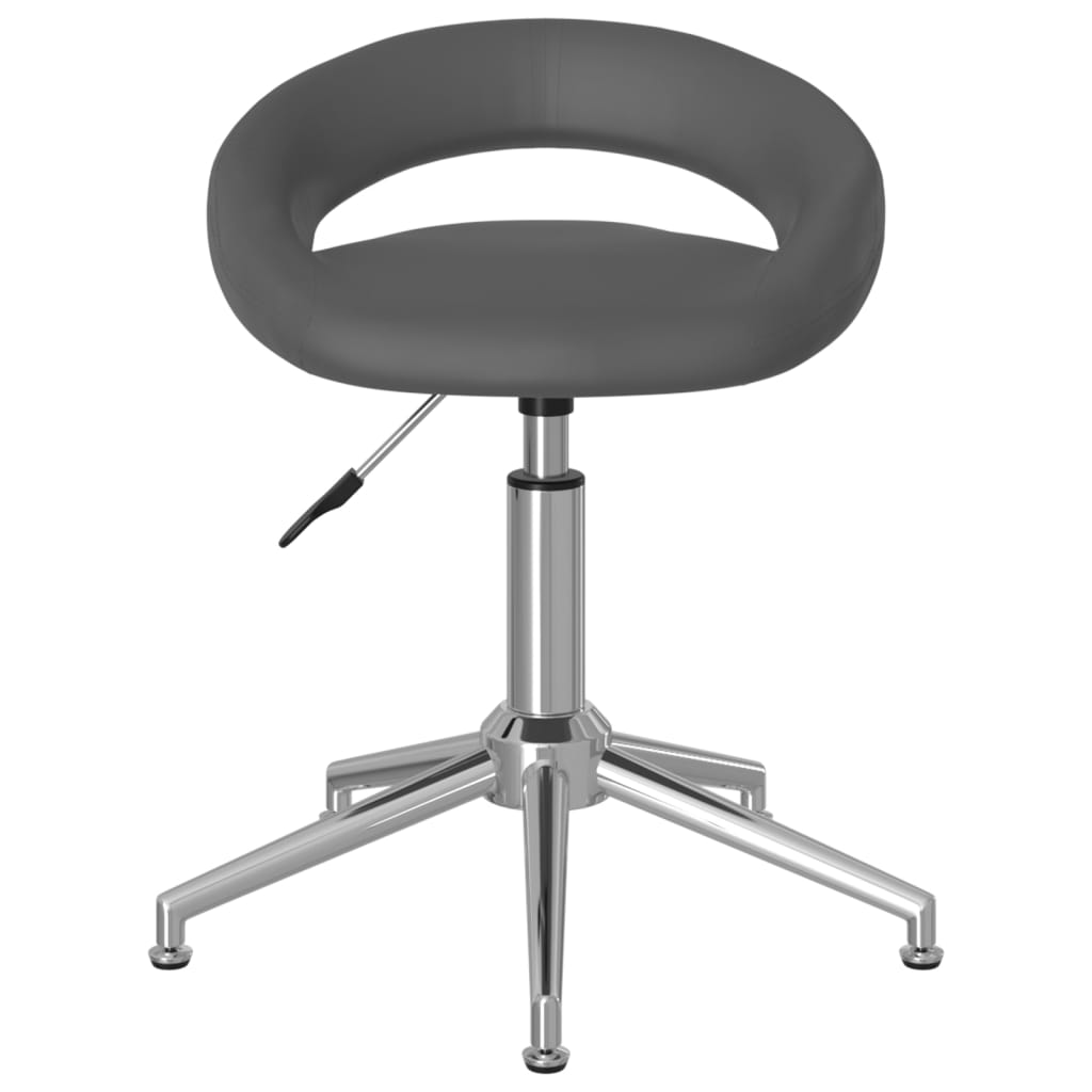 Sedie Girevoli da Pranzo 2 pz Grigio in Similpelle 333324