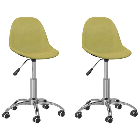 Sedie da Pranzo Girevoli 2 pz Verdi in Tessuto 333418