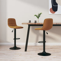 Sgabelli da Bar 2 pz in Velluto Marrone cod mxl 57308