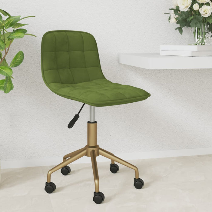 Sedia da Pranzo Girevole Verde Chiaro in Velluto cod mxl 28063