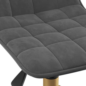 Sedie da Pranzo Girevoli 2 pz Grigio Scuro in Velluto 334140