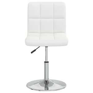 Sedie da Pranzo 4 pz Bianche in Similpelle 334189