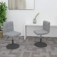 Sedie da Pranzo Girevoli 2 pz Grigio Chiaro in Velluto 334263