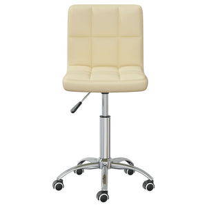 Sedie da Pranzo Girevoli 2 pz Crema in Similpelle 334347