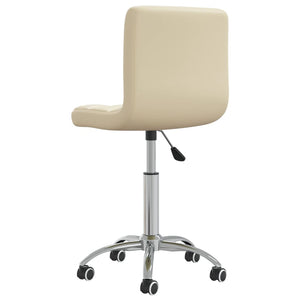 Sedie da Pranzo Girevoli 2 pz Crema in Similpelle 334347