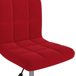 Sedia Girevole da Ufficio Rosso Vino in Velluto cod mxl 15761