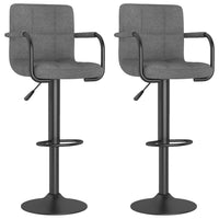 Sgabelli da Bar 2 pz Grigio Chiaro in Tessuto cod mxl 76269