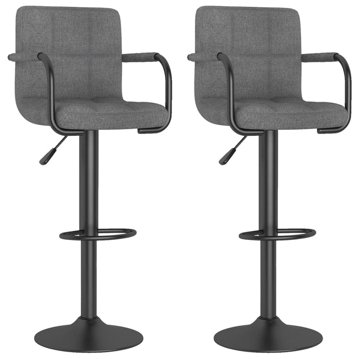 Sgabelli da Bar 2 pz Grigio Chiaro in Tessuto cod mxl 76269