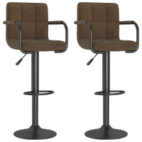 Sgabelli da Bar 2 pz Marroni in Tessuto cod mxl 63285