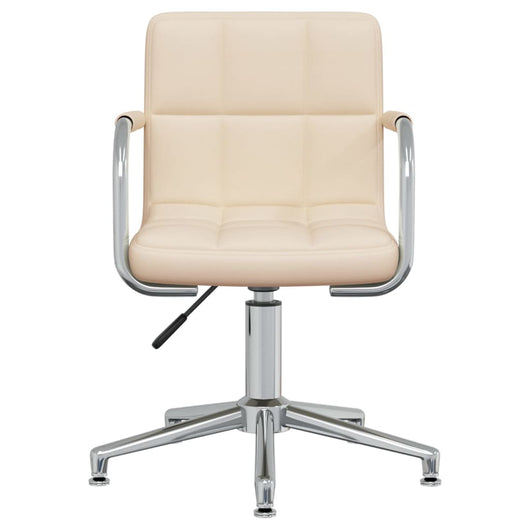 Sedia poltrona girevole ufficio computer studio tessuto crema 02_0024099